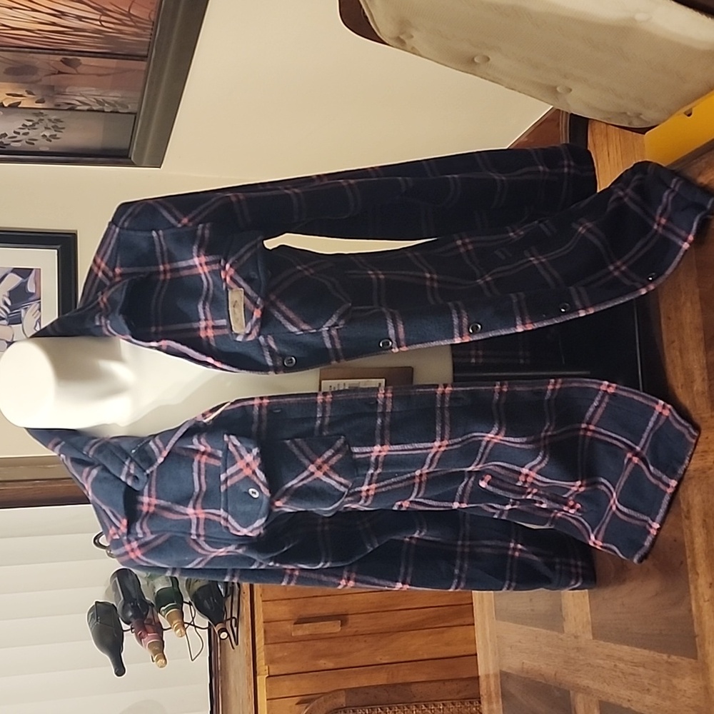 Stillwater Supply Co Plaid Flannel Tunic Long Shirt Dress